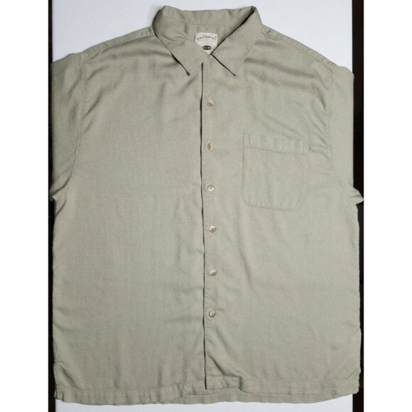 Original Island Sport Short Sleeve Button Up Clay Colored Hawaiian Shirt Men's L - Picture 1 of 12